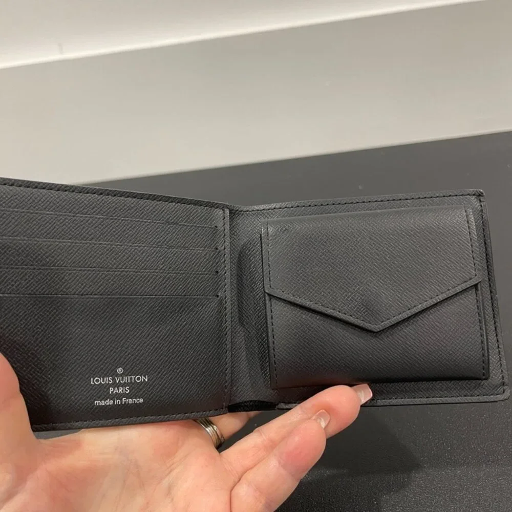 Louis Vuitton Monogram Eclipse Marco Wallet (JB1142)